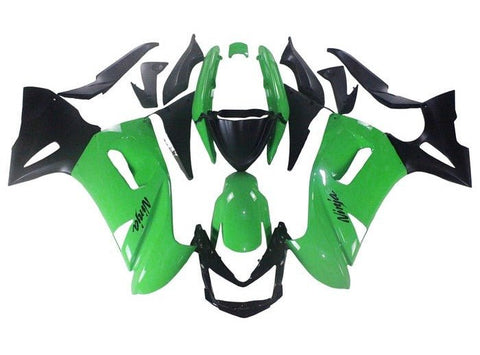 Kawasaki Ninja 650 (2006-2008) Gloss Green, Black at KingsMotorcycleFairings.com