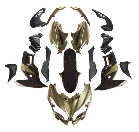 Kawasaki Versys 650 Fairings (2015-2021) Gold, Black at KingsMotorcycleFairings.com