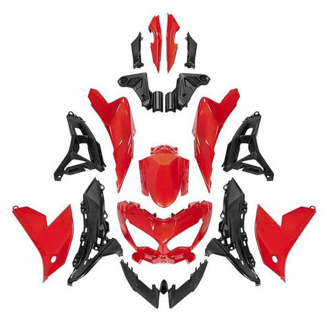 Kawasaki Versys 650 Fairings (2022-2025) Red, Black at KingsMotorcycleFairings.com