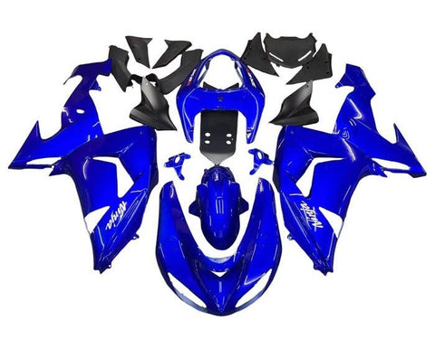 Kawasaki ZX10R Fairings (2006-2007) Blue, White at KingsMotorcycleFairings.com