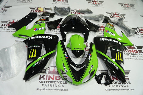 Kawasaki ZX10R Fairings (2006-2007) Green, Black Monster Energy at KingsMotorcycleFairings.com