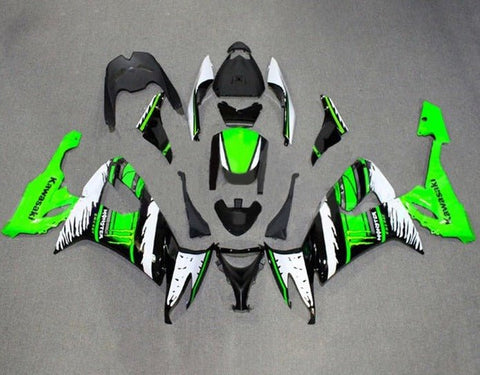 Kawasaki ZX10R Fairings (2008-2010) Black, White, Green, Monster at KingsMotorcycleFairings.com