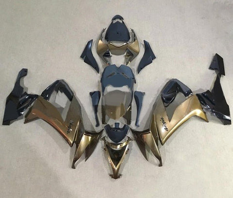 Kawasaki ZX10R Fairings (2008-2010) Dark Gold, Black at KingsMotorcycleFairings.com
