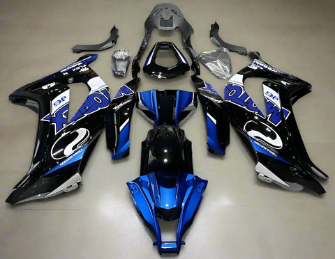 Kawasaki ZX10R Fairings (2011-2015) Blue, Black, White at KingsMotorcycleFairings.com