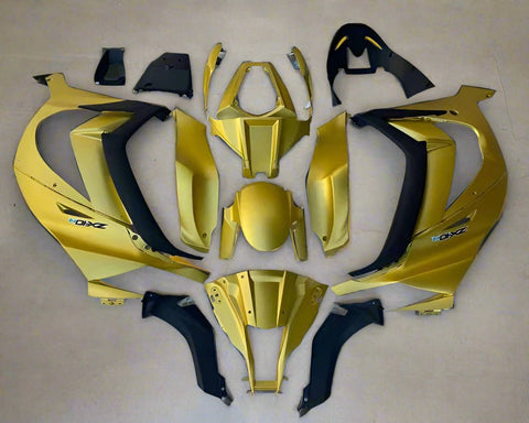 Kawasaki NinjaZX10R Fairings (2011-2015) Matte Gold at KingsMotorcycleFairings.com