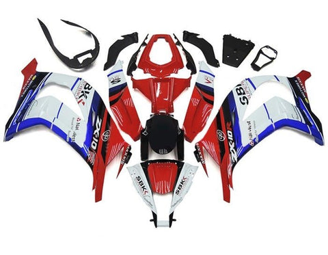 Kawasaki ZX10R Fairings (2011-2015) Red, White, Blue SDK at KingsMotorcycleFairings.com