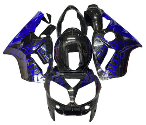 Kawasaki ZX12R Fairings (2000-2001) Black, Blue Flames at KingsMotorcycleFairings.com