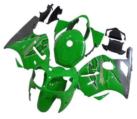 Kawasaki ZX12R Fairings (2000-2001) Green, Silver, White at KingsMotorcycleFairings.com