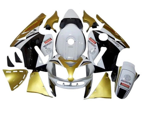 Kawasaki ZX12R Fairings (2000-2001) White, Gold, Black at KingsMotorcycleFairings.com