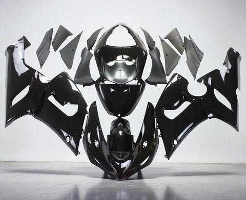 Kawasaki ZX6R 636 Fairings (2005-2006) All Black at KingsMotorcycleFairings.com