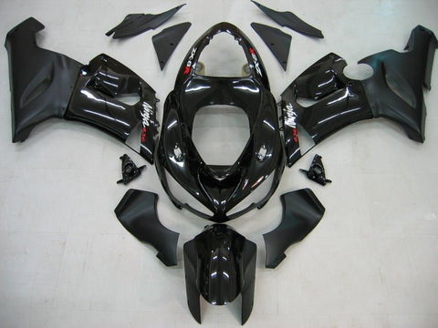 Kawasaki ZX6R 636 Fairings (2005-2006) Black, Matte Black at KingsMotorcycleFairings.com