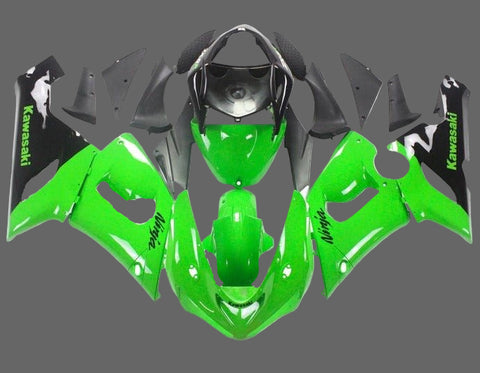 Kawasaki ZX6R 636 Fairings (2005-2006) Green Gloss, Black Gloss at KingsMotorcycleFairings.com