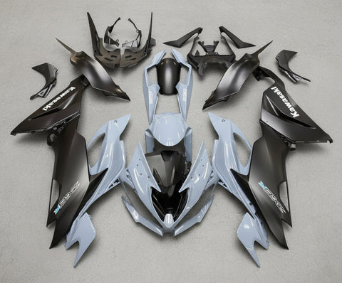 Kawasaki ZX6R 636 Fairings (2019-2023) Gray, Matte Black, White at KingsMotorcycleFairings.com