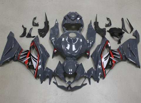 Kawasaki ZX6R 636 Fairings (2019-2023) Gray, Shark Teeth at KingsMotorcycleFairings.com
