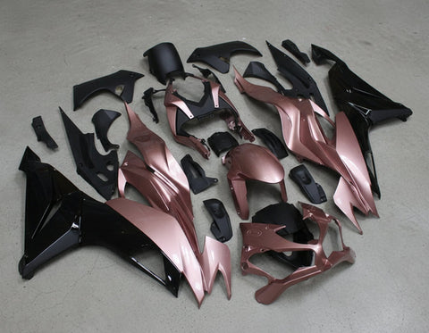 Kawasaki ZX6R 636 Fairings (2019-2023) Pink Champagne, Black at KingsMotorcycleFairings.com