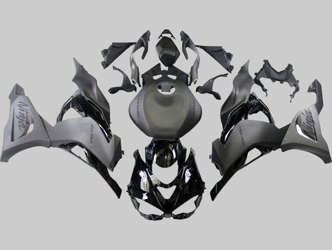 Kawasaki ZX6R Fairings (2024-2025) Matte Black, Matte Gray, Gloss Black at KingsMotorcycleFairings.com