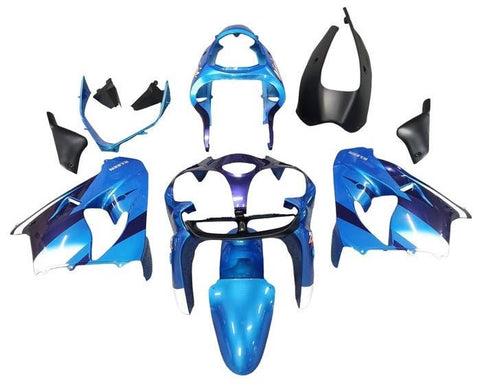 Kawasaki ZX9R Fairings (2000-2001) Blue, Dark Blue, White at KingsMotorcycleFairings.com