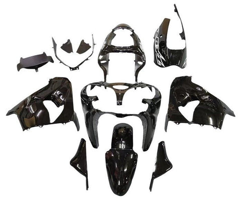 Kawasaki ZX9R Fairings (2002-2003) Black, White at KingsMotorcycleFairings.com