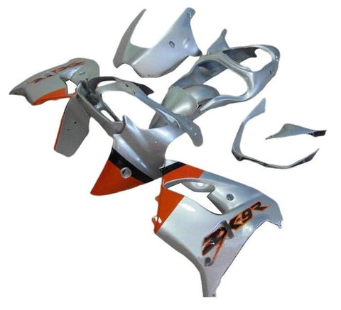 Kawasaki ZX9R Fairings (2002-2003) Silver, Orange, Black at KingsMotorcycleFairings.com