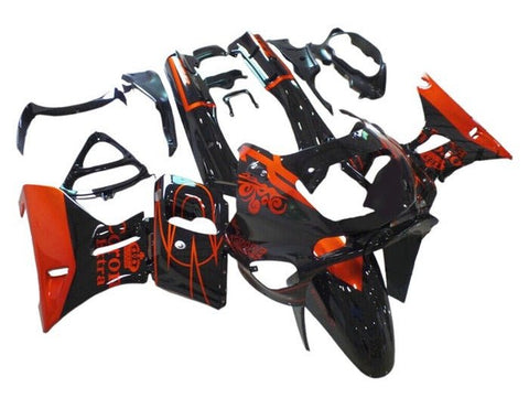 Kawasaki ZZR400 Fairings (1993-2007) Black, Red Corona at KingsMotorcycleFairings.com