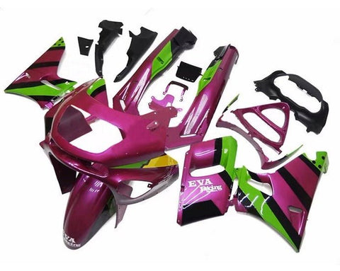 Kawasaki ZZR400 Fairings (1993-2007) Purple, Green Eva at KingsMotorcycleFairings.com