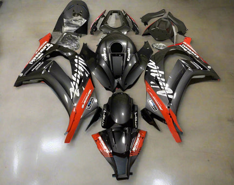Kawasaki Ninja ZX10R Fairings (2011-2015) Faux Carbon Fiber, Red, White at KingsMotorcycleFairings.com