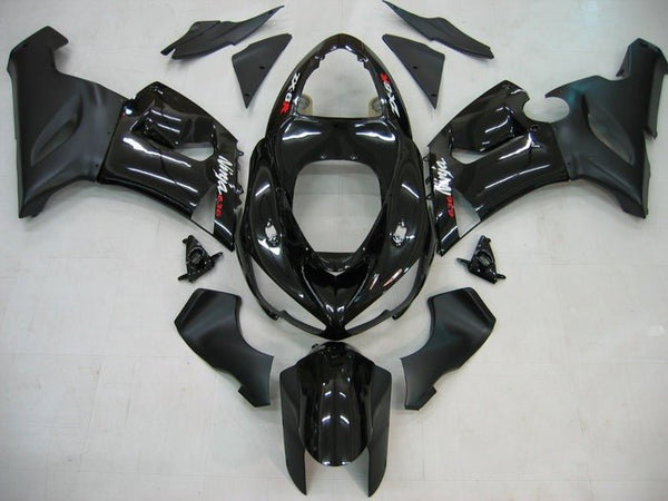 Fairings For Kawasaki ZX6R 636 Matte Silver & Black Ninja (2005-2006)