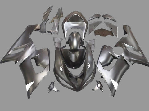 Kawasaki Ninja ZX6R 636 Fairings (2005-2006) Matte Gray at KingsMotorcycleFairings.com