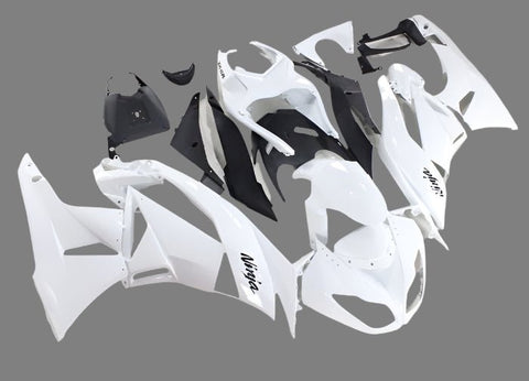 Kawasaki Ninja ZX6R 636 Fairings (2009-2012) White at KingsMotorcycleFairings.com