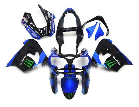 Kawasaki ZX-9R Fairings (2002-2003) Blue, Black, Green Monster at KingsMotorcycleFairings.com