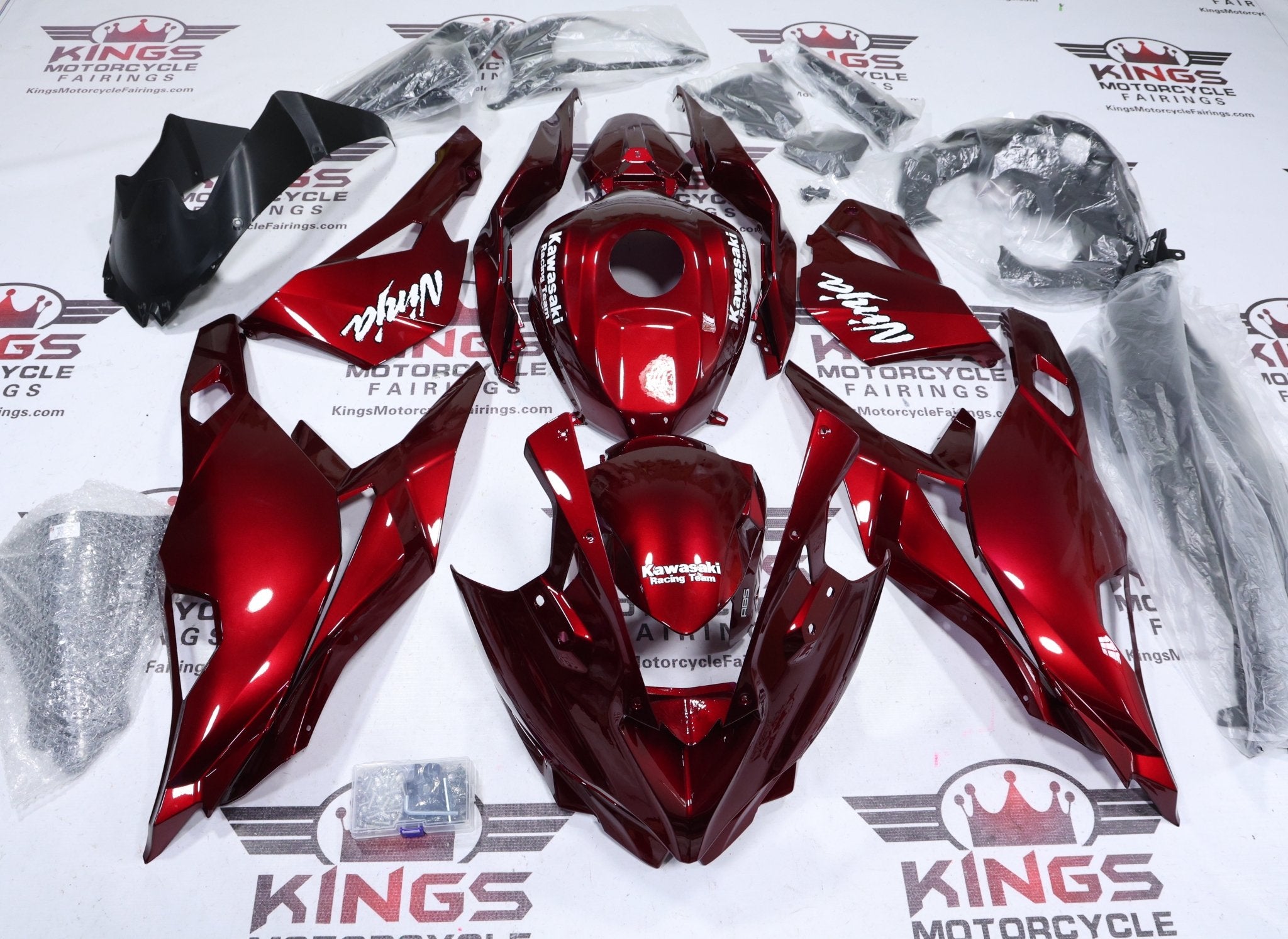 Kawasaki ZX4RR (2019-2025) Red Wine, White KRT Fairings