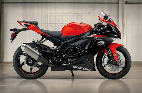 SUZUKI GSX-R750 Fairings (2025-2026) Matte Black, Gloss Red from KingsMotorcycleFairings.com