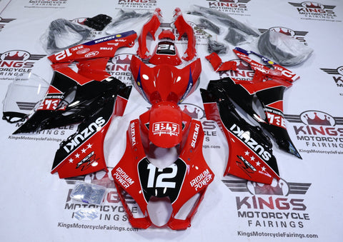 SUZUKI GSXR1000 Fairings (2017-2025) Red, Black Yoshimura at KingsMotorcycleFairings.com