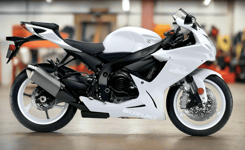 SUZUKI GSXR750 Fairings (2025-2026) White on White from KingsMotorcycleFairings.com