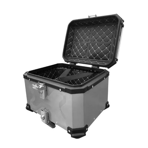 Aluminum Motorcycle Top Box Installation Details at KingsMotorcycleFairings.com