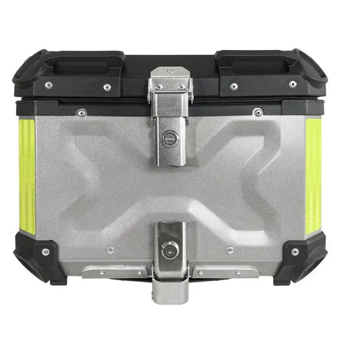 Silver Neon X 55L Aluminum Motorcycle Top Box Storage at KingsMotorcycleFairings.com