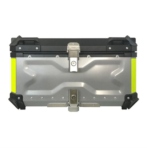 Silver Neon X 85L Aluminum Motorcycle Top Box Storage at KingsMotorcycleFairings.com