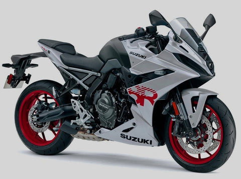 Suzuki GSX-8R Fairings (2024-2025) Matte Silver, Black, Red at KingsMotorcycleFairings.com
