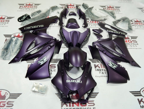 Suzuki GSX-R1000 Fairings (2017-2025) Matte Purple, Silver at KingsMotorcycleFairings.com