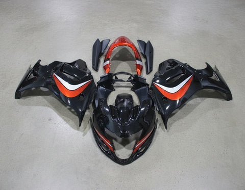Suzuki GSX650F Fairings (2007-2015) Black, Candy Orange, Silver at KingsMotorcycleFairings.com