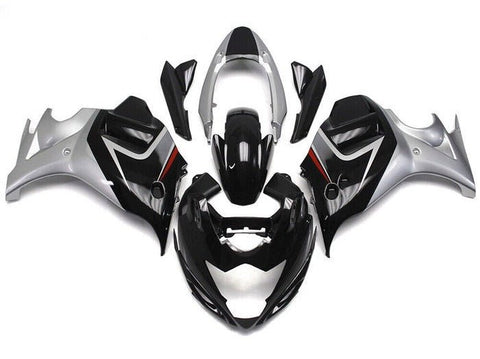 Suzuki GSX650F Fairings (2007-2015) Black, Silver at KingsMotorcycleFairings.com
