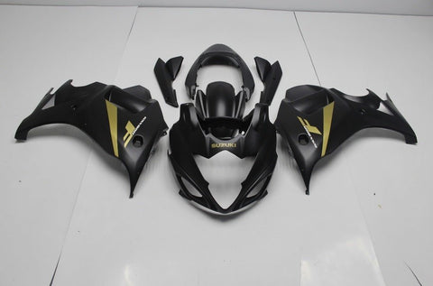 Suzuki GSX650F Fairings (2007-2015) Matte Black, Gold at KingsMotorcycleFairings.com