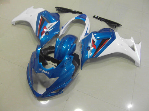 Suzuki GSX650F Fairings (2007-2015) Pearl Blue, White at KingsMotorcycleFairings.com