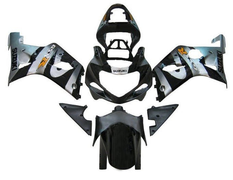 Suzuki GSXR1000 Fairings (2000-2002) Black, Silver, Orange at KingsMotorcycleFairings.com