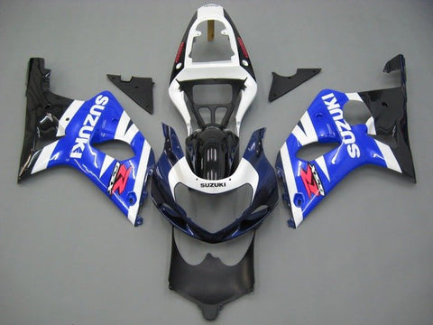 Suzuki GSXR1000 Fairings (2000-2002) Blue, White, Dark Blue, Black at KingsMotorcycleFairings.com