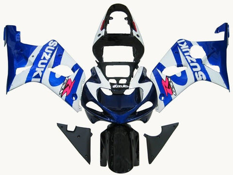 Suzuki GSXR1000 Fairings (2000-2002) Blue, White, Dark Blue at KingsMotorcycleFairings.com
