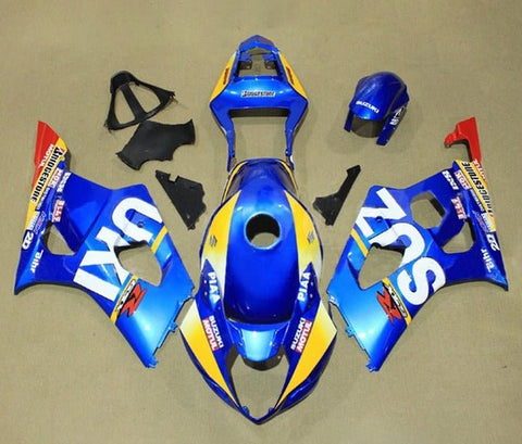Suzuki GSXR1000 Fairings (2003-2004) Blue, Yellow, White Motul at KingsMotorcycleFairings.com