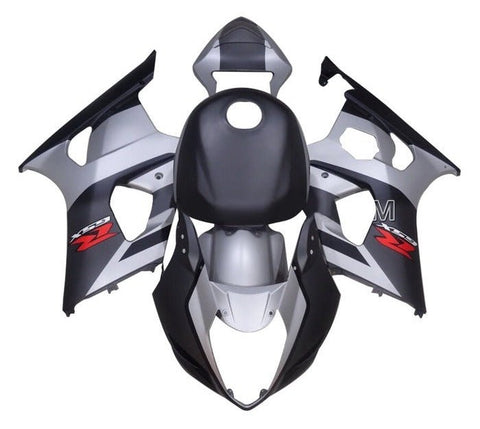 Suzuki GSXR1000 Fairings (2003-2004) Matte Black, Silver, Gray at KingsMotorcycleFairings.com