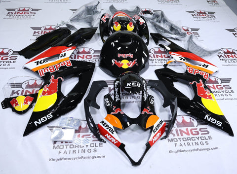 Suzuki GSXR1000 Fairings (2005-2006) Black RedBull Repsol at KingsMotorcycleFairings.com