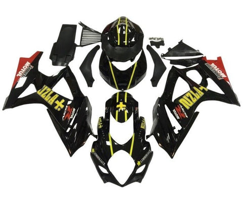 Suzuki GSXR 1000 Fairings (2005-2006) Black, Yellow, Rizla at KingsMotorcycleFairings.com
